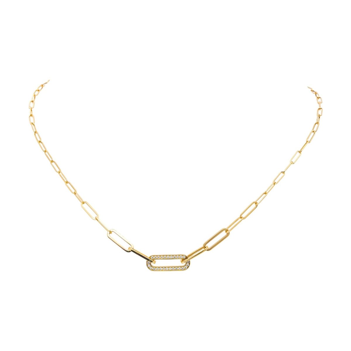 Dinh Van Necklace Yellow gold link diamond