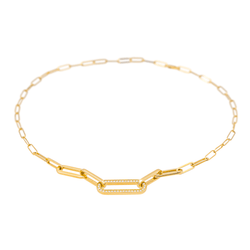 Collier Maille DINH VAN "Maillon" en or jaune et diamants - Castafiore