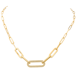 Collier Maille DINH VAN "Maillon" en or jaune et diamants - Castafiore