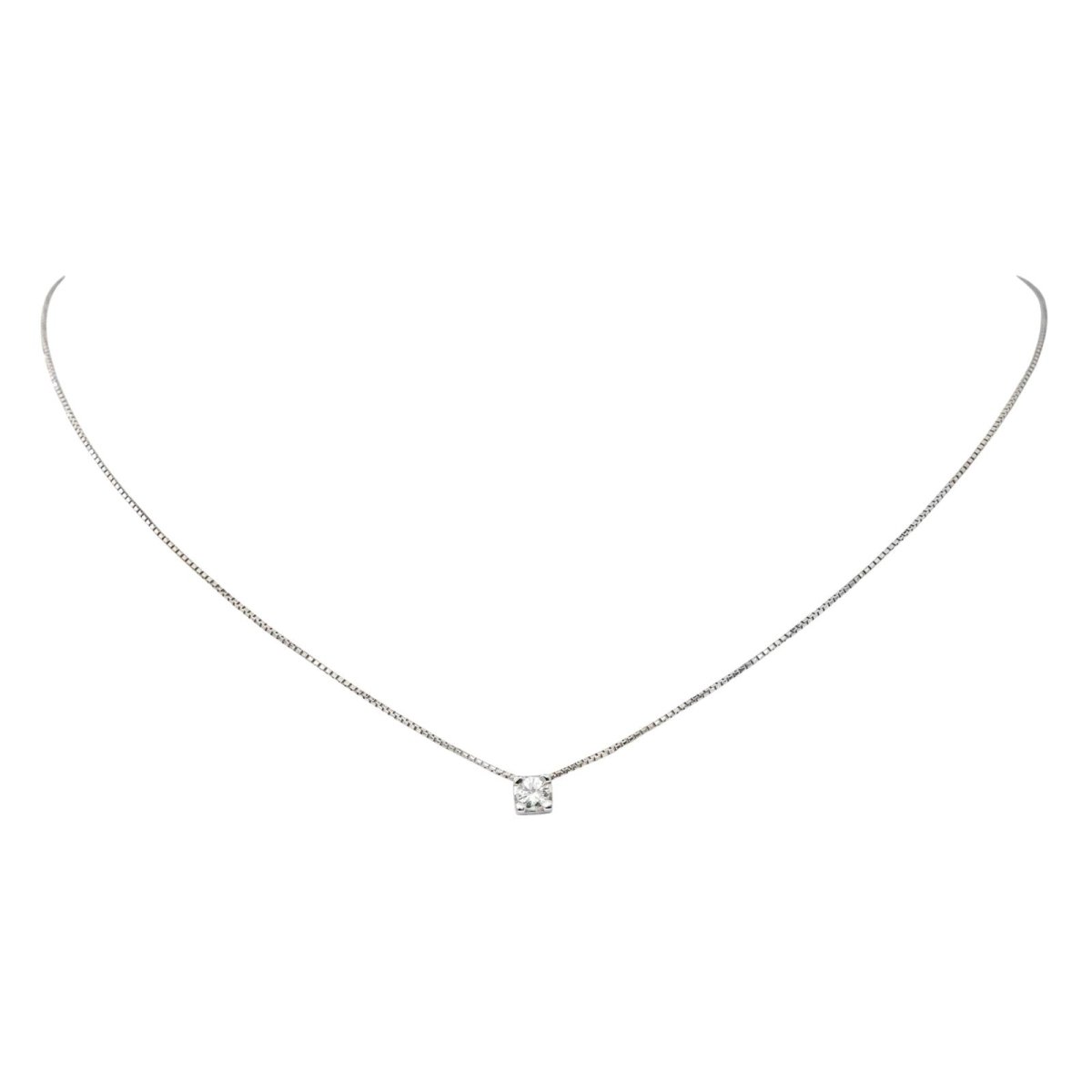 Collier Maille en or blanc et diamant - Castafiore