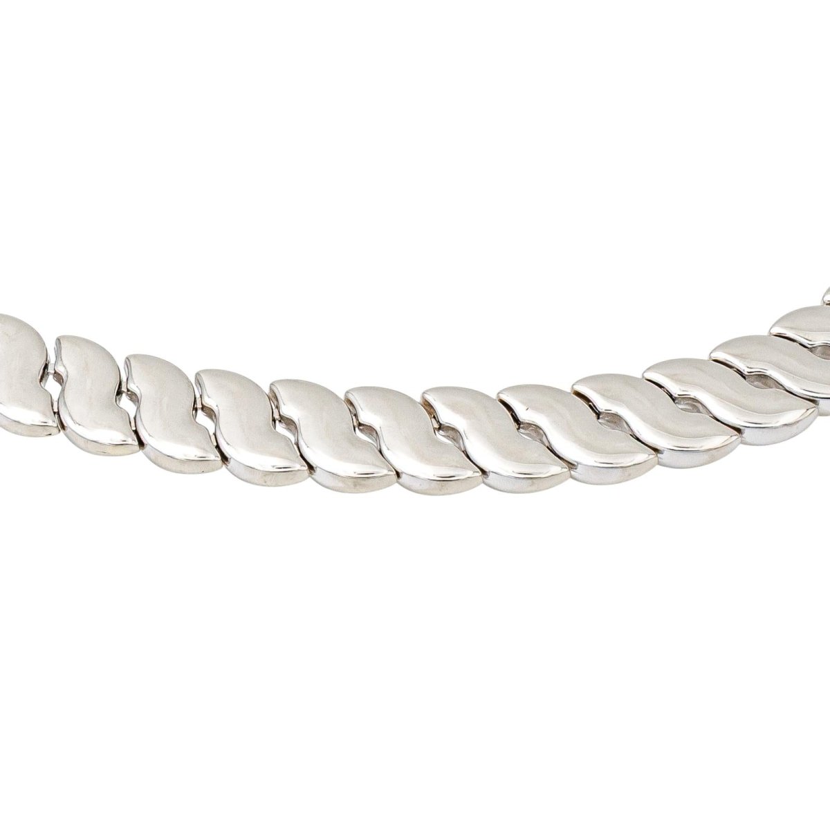 Collier Maille en or blanc et saphirs - Castafiore