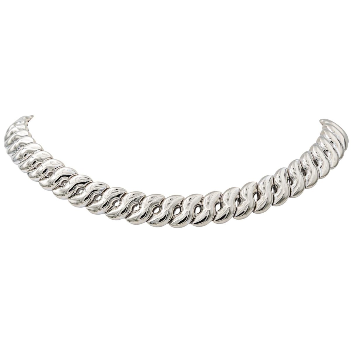 Collier Maille en or blanc et saphirs - Castafiore