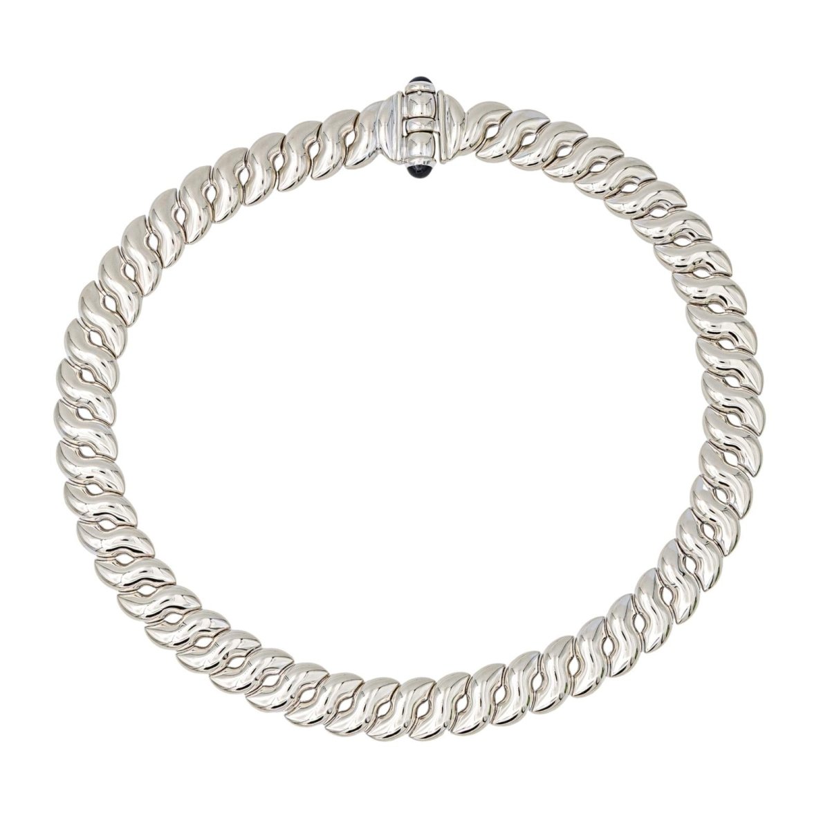 Collier Maille en or blanc et saphirs - Castafiore