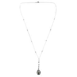 Collier Maille en or blanc, perles et diamants - Castafiore