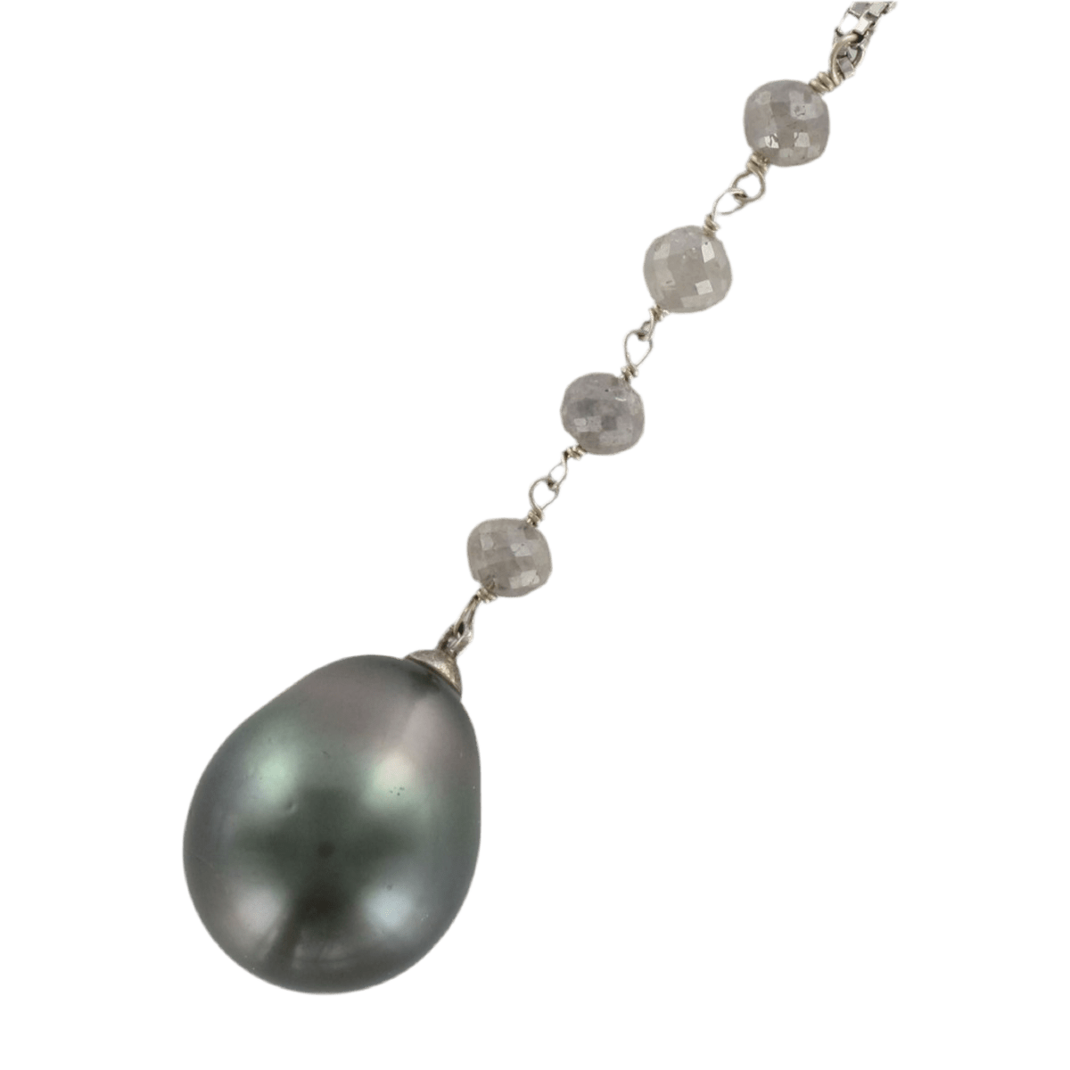 Collier Maille en or blanc, perles et diamants - Castafiore