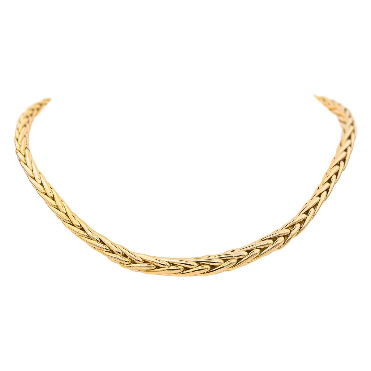 Necklace Palm mesh Yellow gold