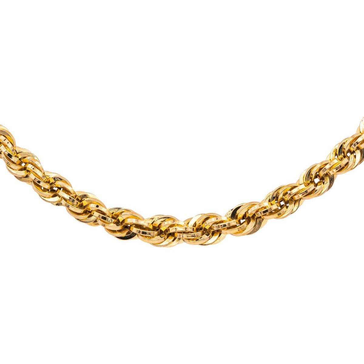Necklace Twisted mesh Yellow gold