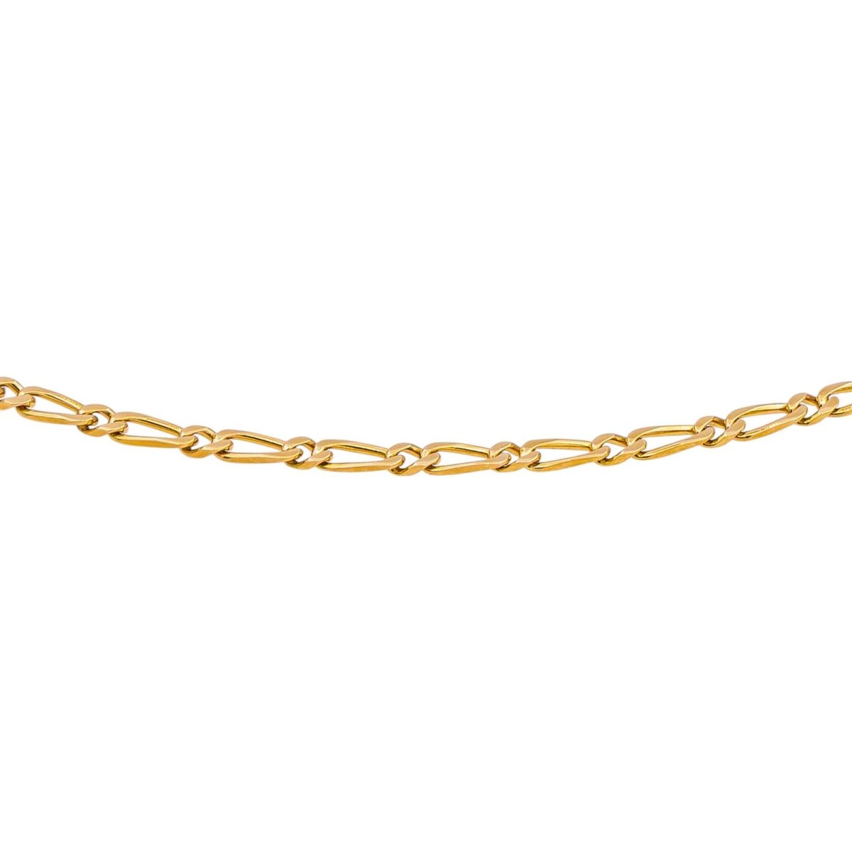 Necklace Figaro mesh Yellow gold