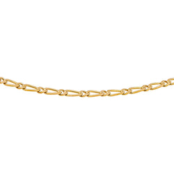 Necklace Figaro mesh Yellow gold