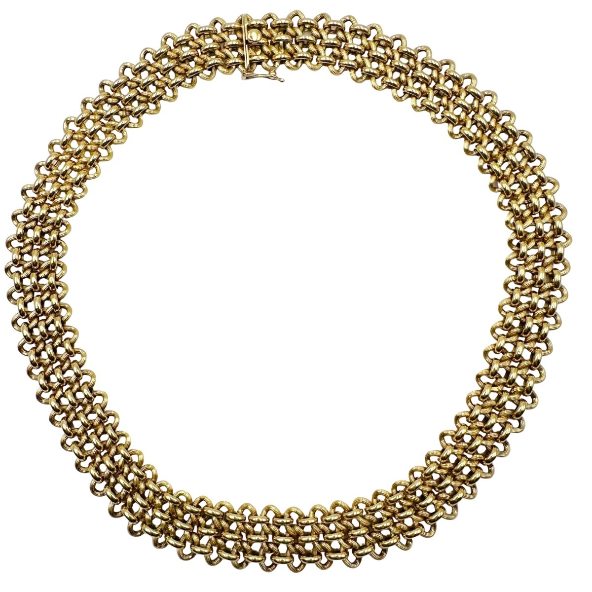 Necklace Mesh yellow gold - Castafiore