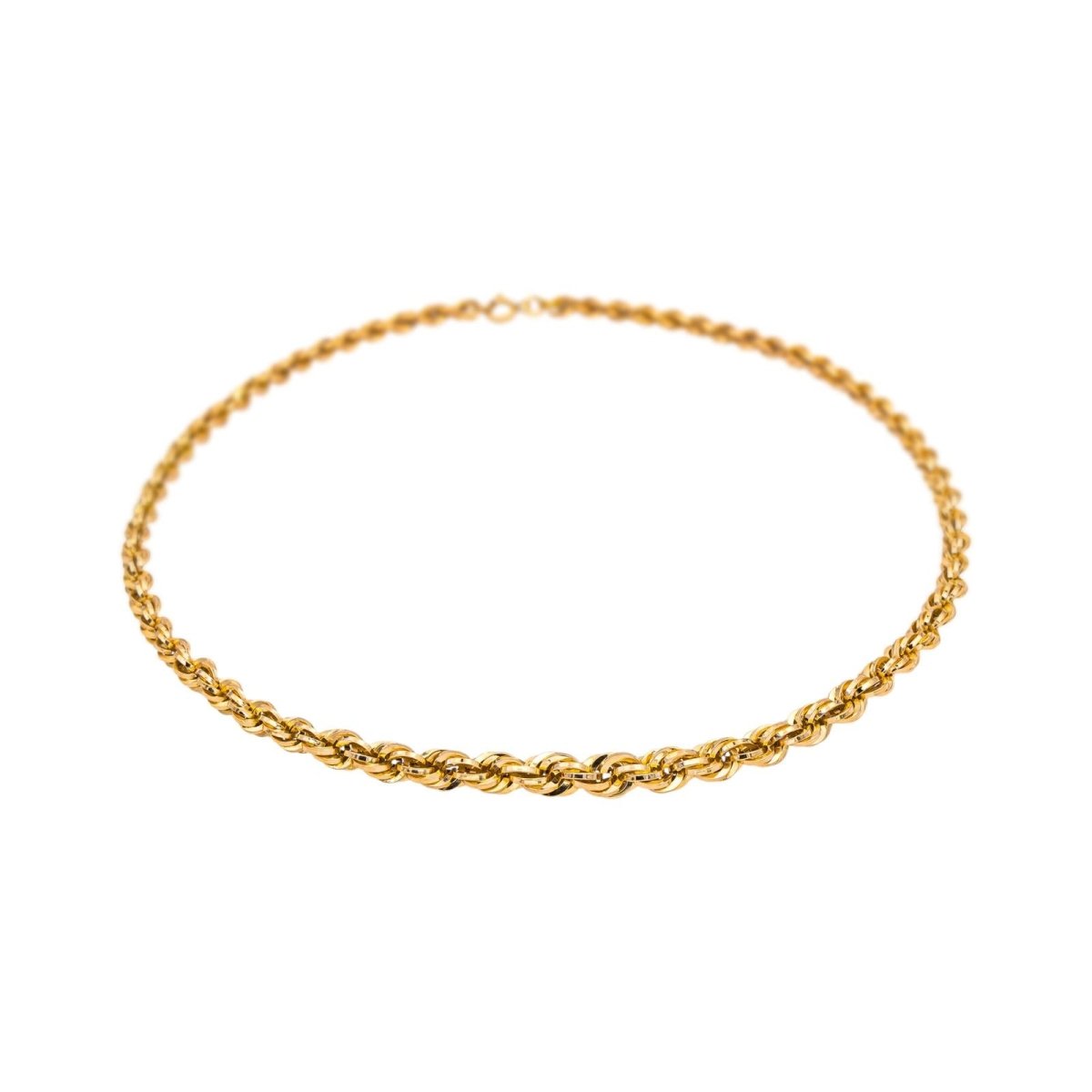 Necklace Twisted mesh Yellow gold