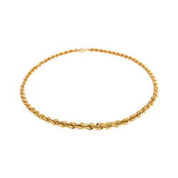 Necklace Twisted mesh Yellow gold