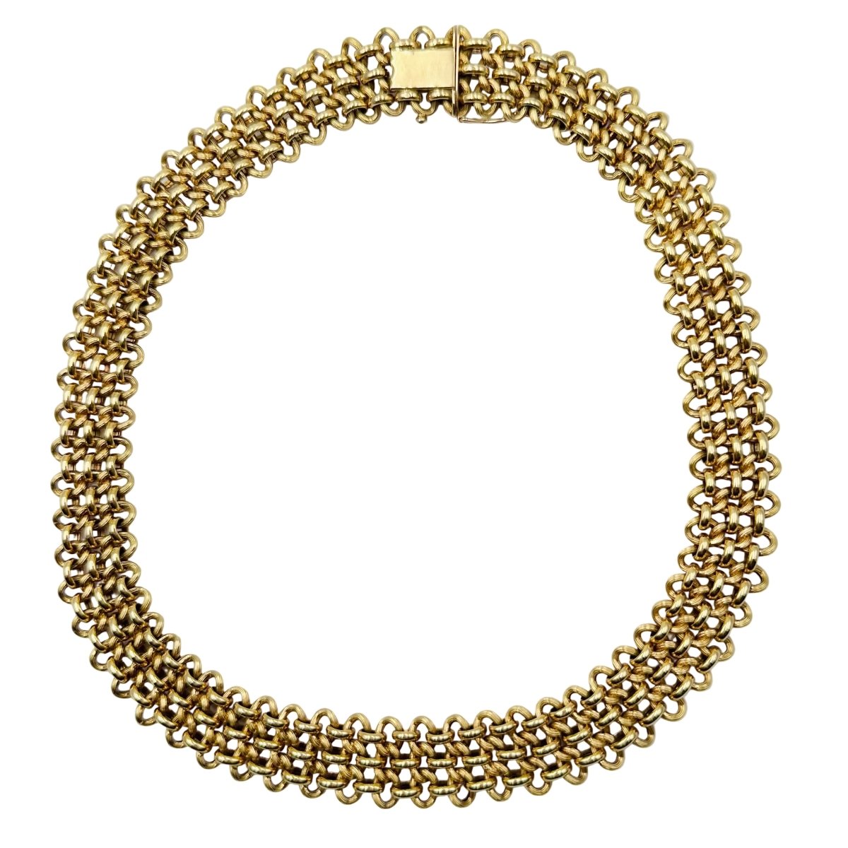 Necklace Mesh yellow gold - Castafiore