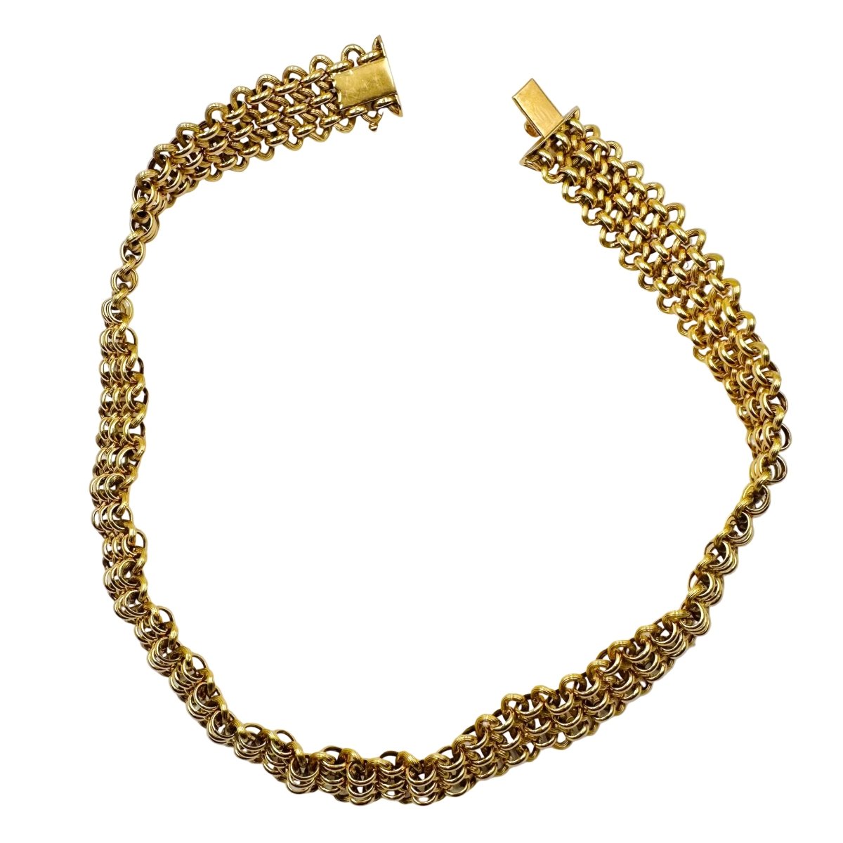 Necklace Mesh yellow gold - Castafiore
