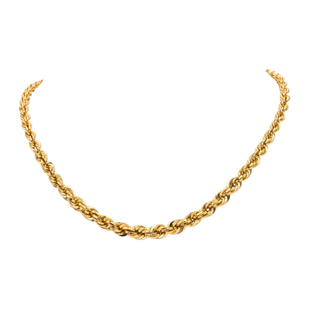 Necklace Twisted mesh Yellow gold