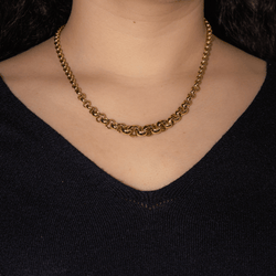 Necklace Jaseron mesh Yellow gold