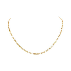 Necklace Figaro mesh Yellow gold