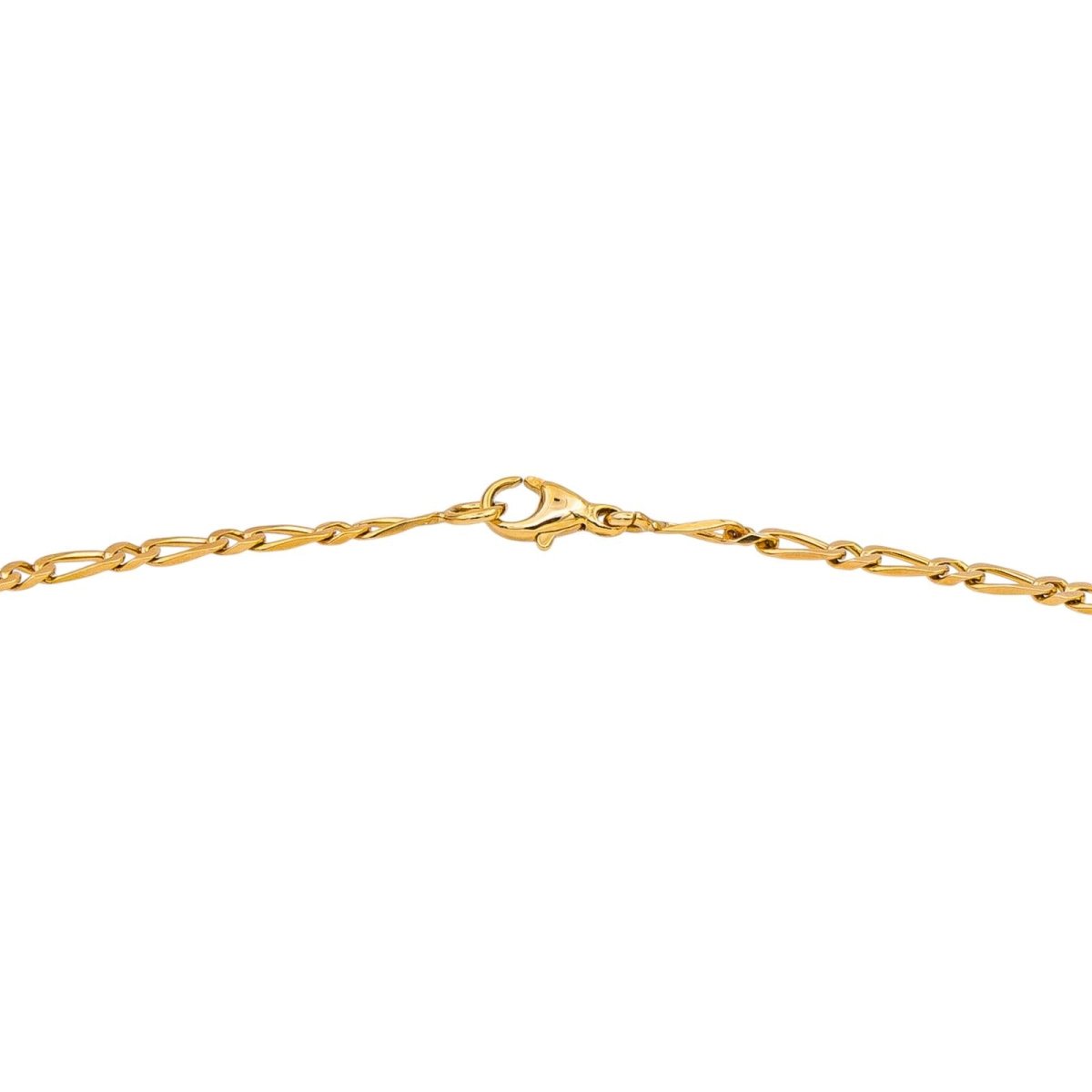 Necklace Figaro mesh Yellow gold