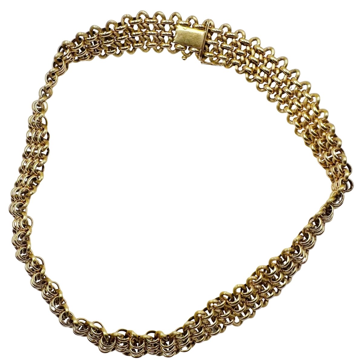 Necklace Mesh yellow gold - Castafiore