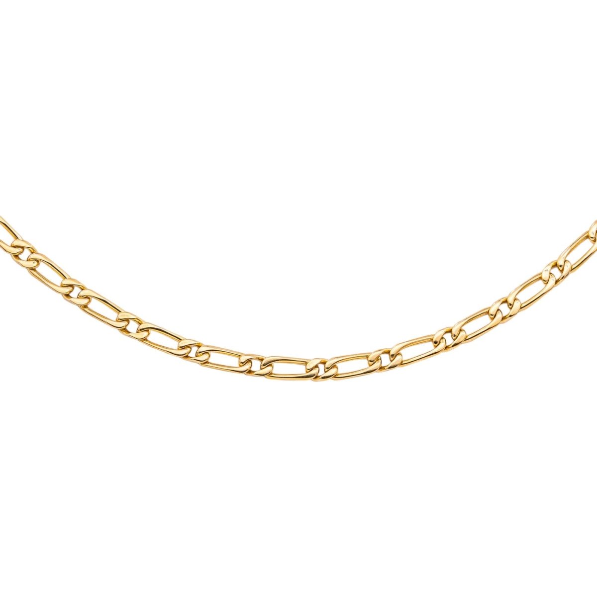 Necklace Figaro mesh Yellow gold