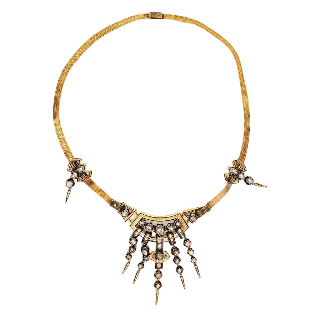Collier Maille en or jaune, argent, émail et diamants - Castafiore
