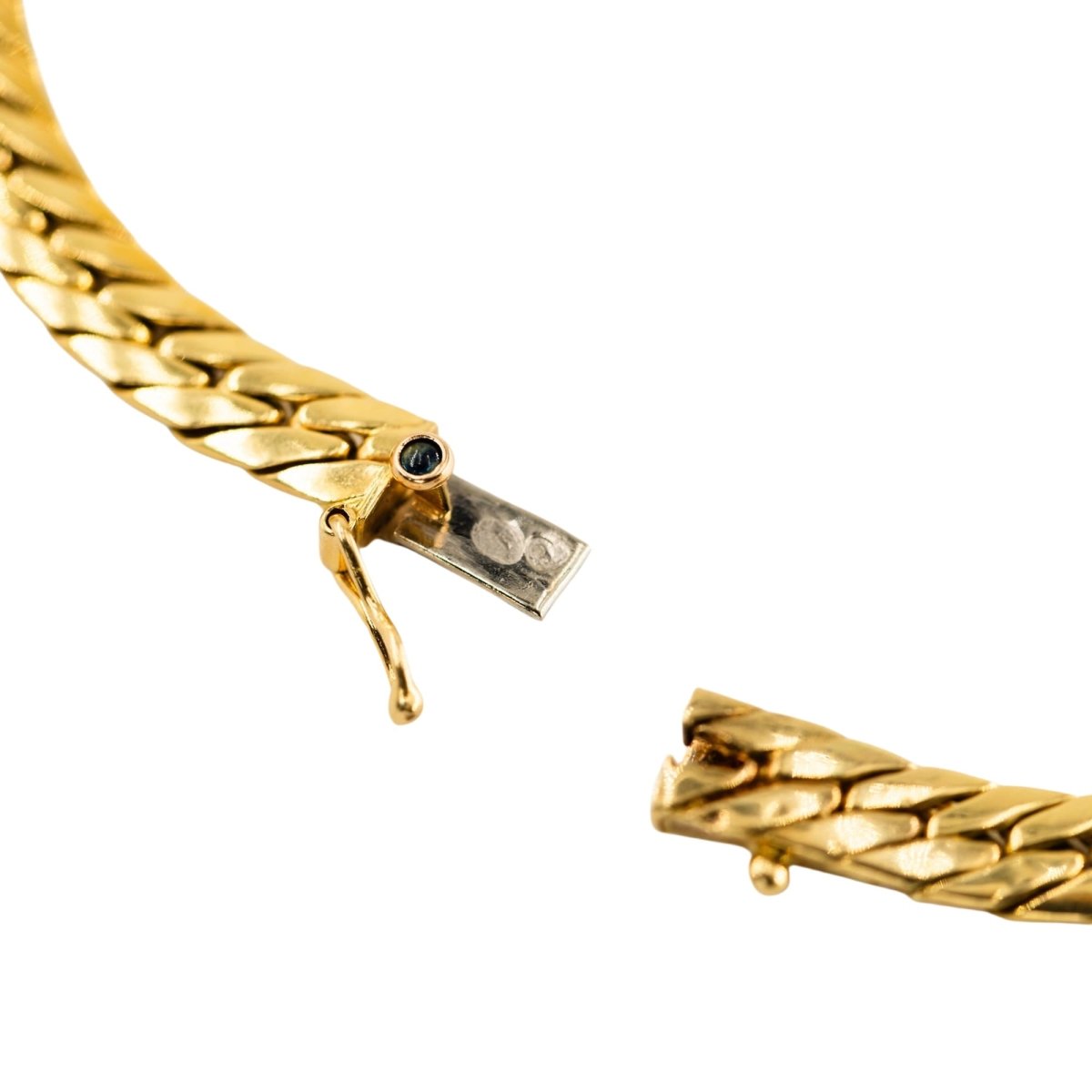 Collier Maille en or jaune, émeraude, saphir et diamants - Castafiore