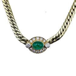 Collier Maille en or jaune, émeraude, saphir et diamants - Castafiore