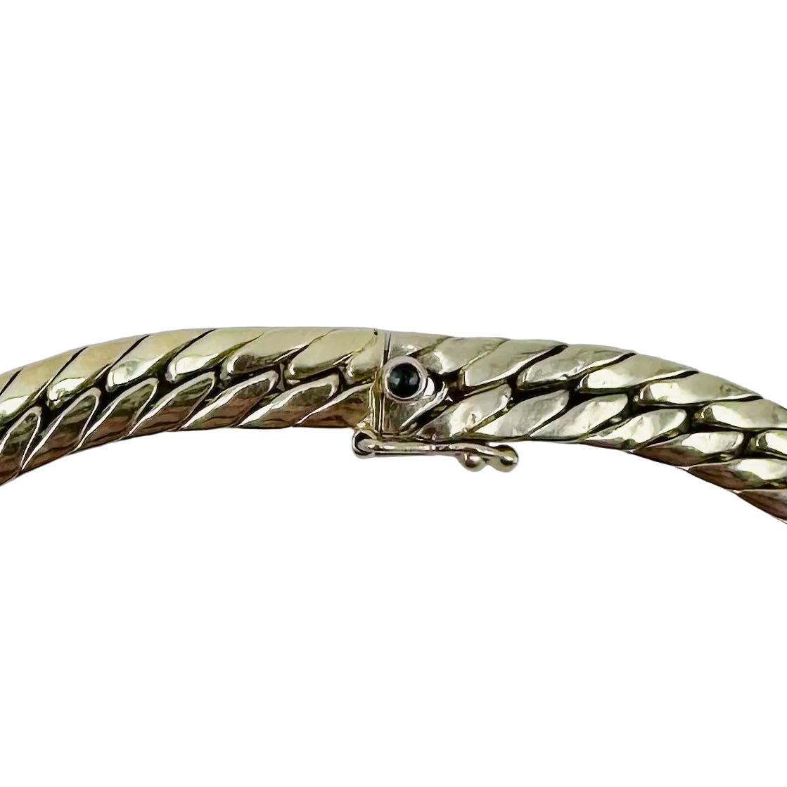 Collier Maille en or jaune, émeraude, saphir et diamants - Castafiore