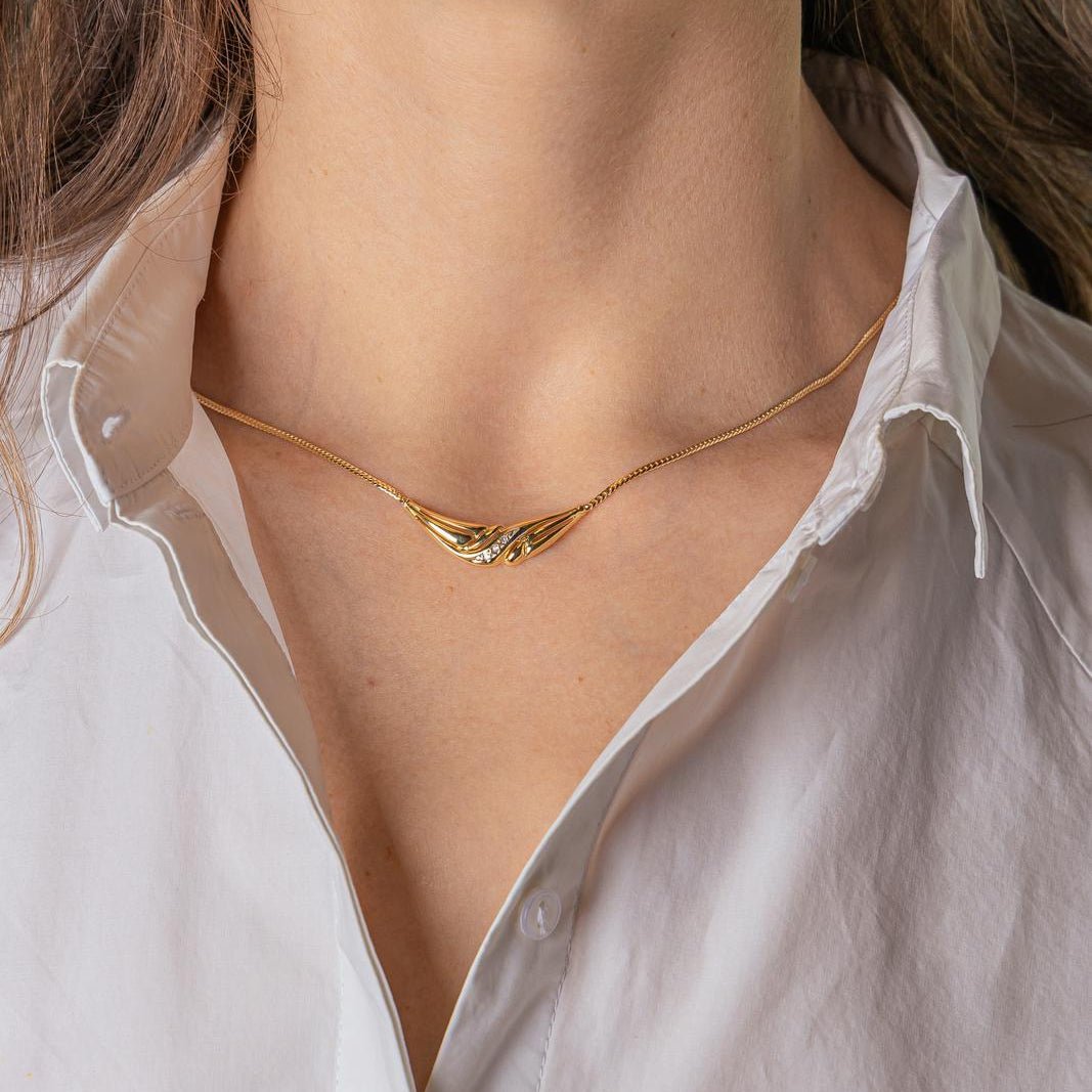 Collier Maille en or jaune et diamants - Castafiore