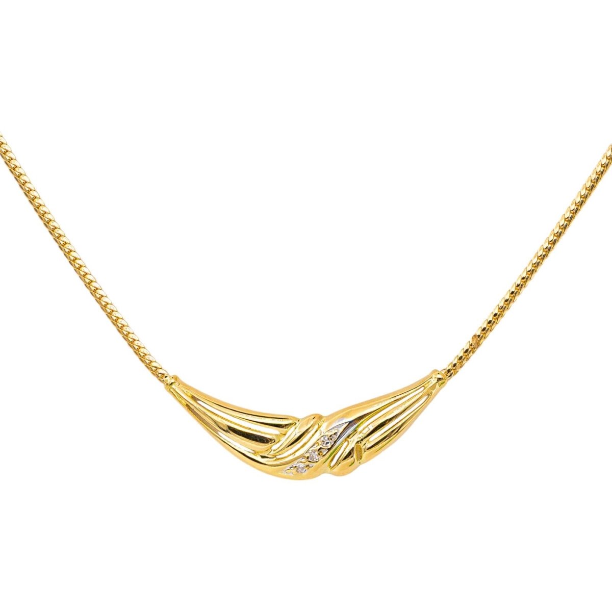 Collier Maille en or jaune et diamants - Castafiore