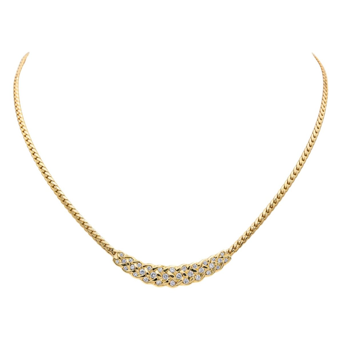 Collier Maille en or jaune et diamants - Castafiore
