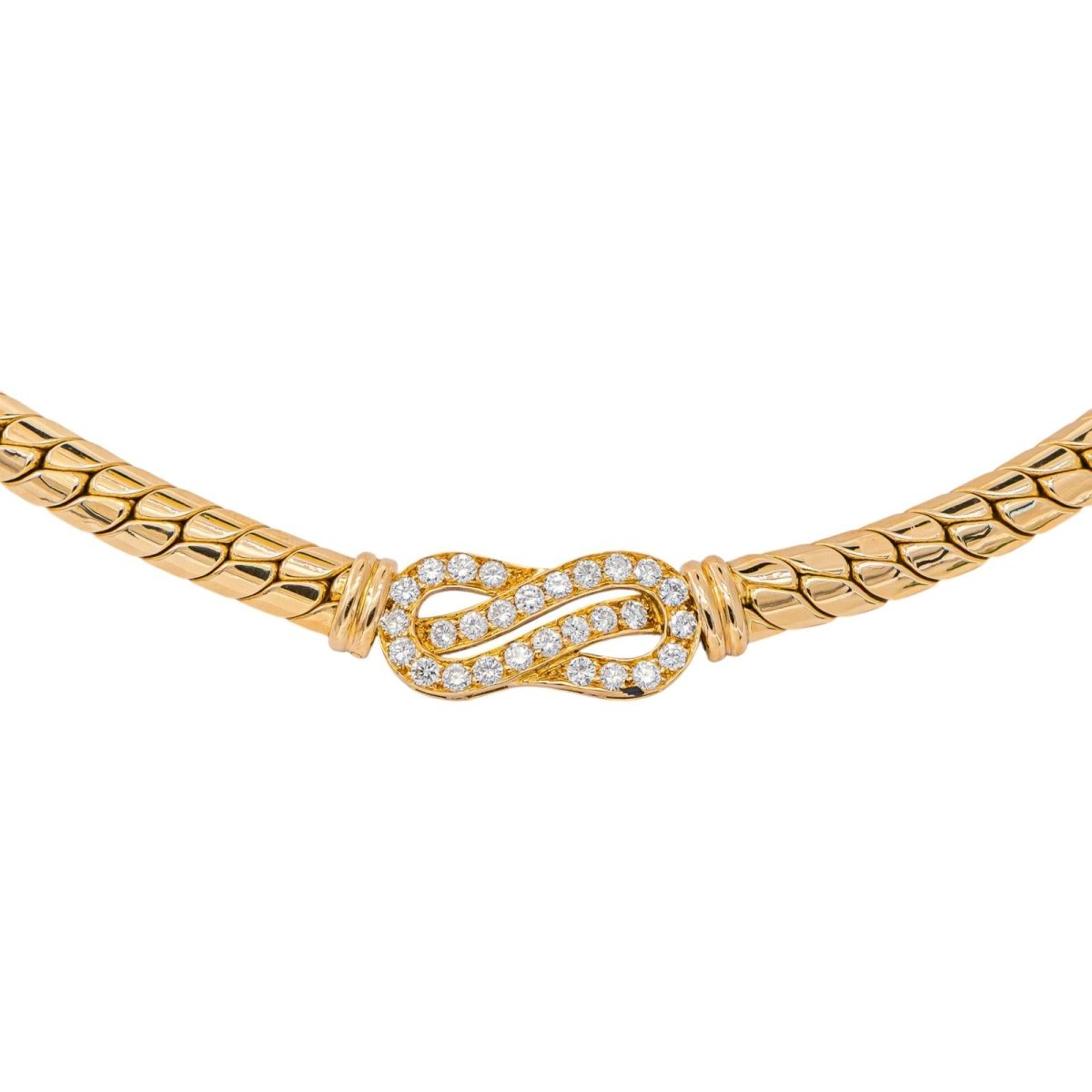 Collier Maille en or jaune et diamants - Castafiore