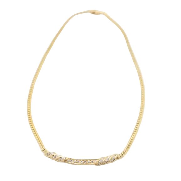 Collier Maille en or jaune et diamants - Castafiore