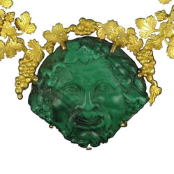 Collier Maille en or jaune et malachite - Castafiore