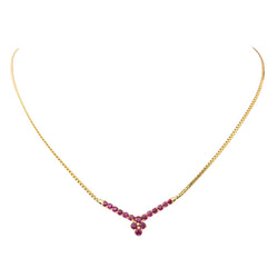 Collier Maille en or jaune et rubis - Castafiore