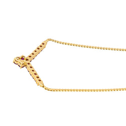 Collier Maille en or jaune et rubis - Castafiore