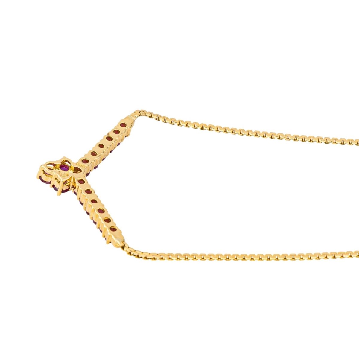 Collier Maille en or jaune et rubis - Castafiore