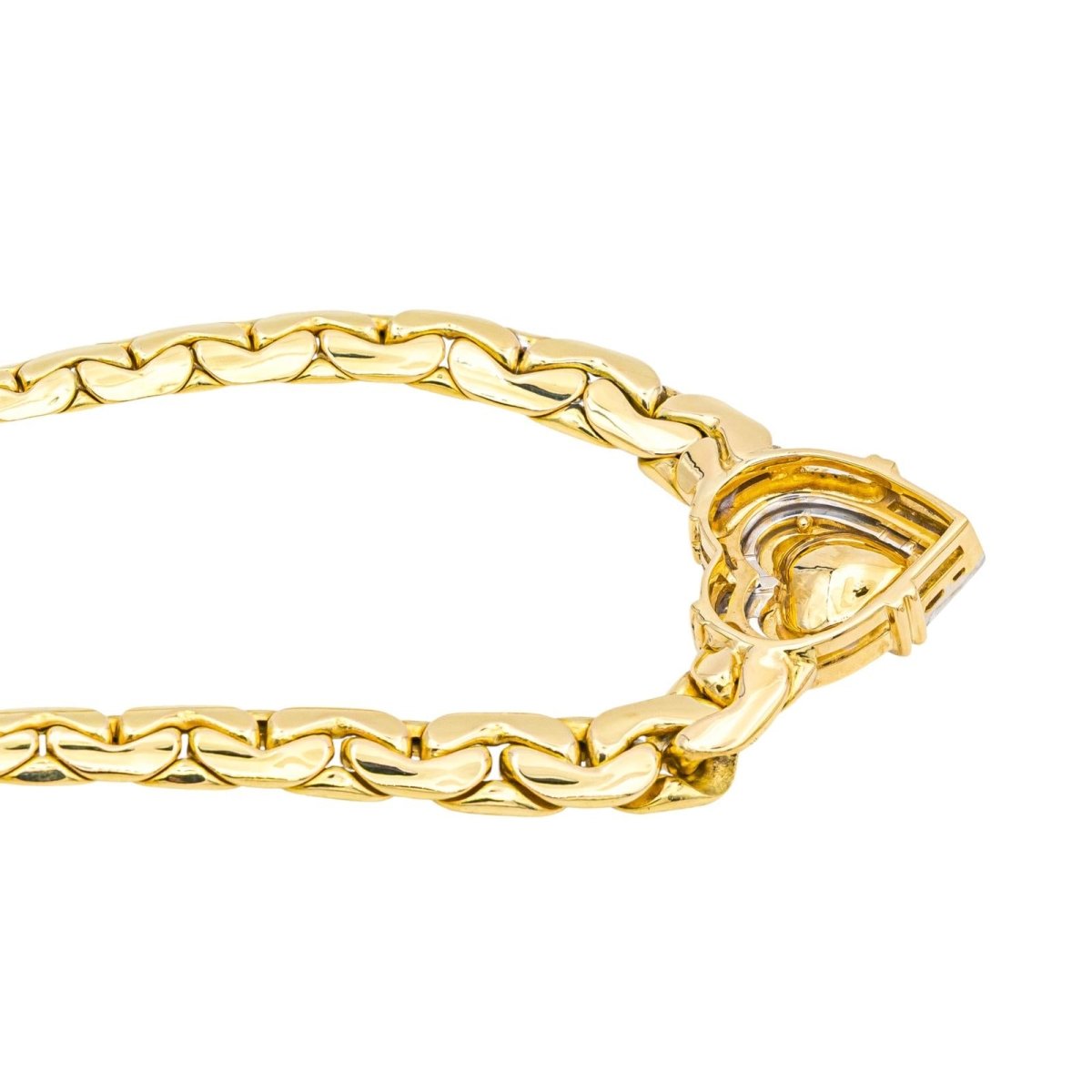 Collier Maille en or jaune, or blanc, émeraude et diamants - Castafiore