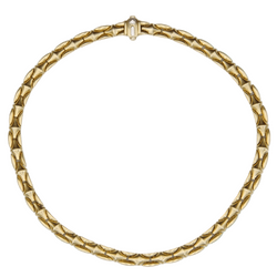 Collier CHIMENTO Maille biface en or jaune, or blanc et diamant