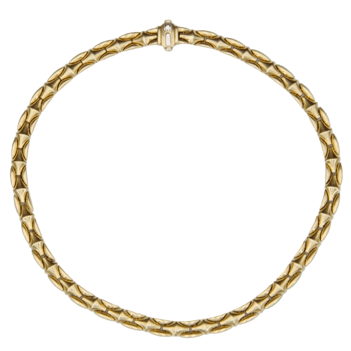 Collier CHIMENTO Maille biface en or jaune, or blanc et diamant