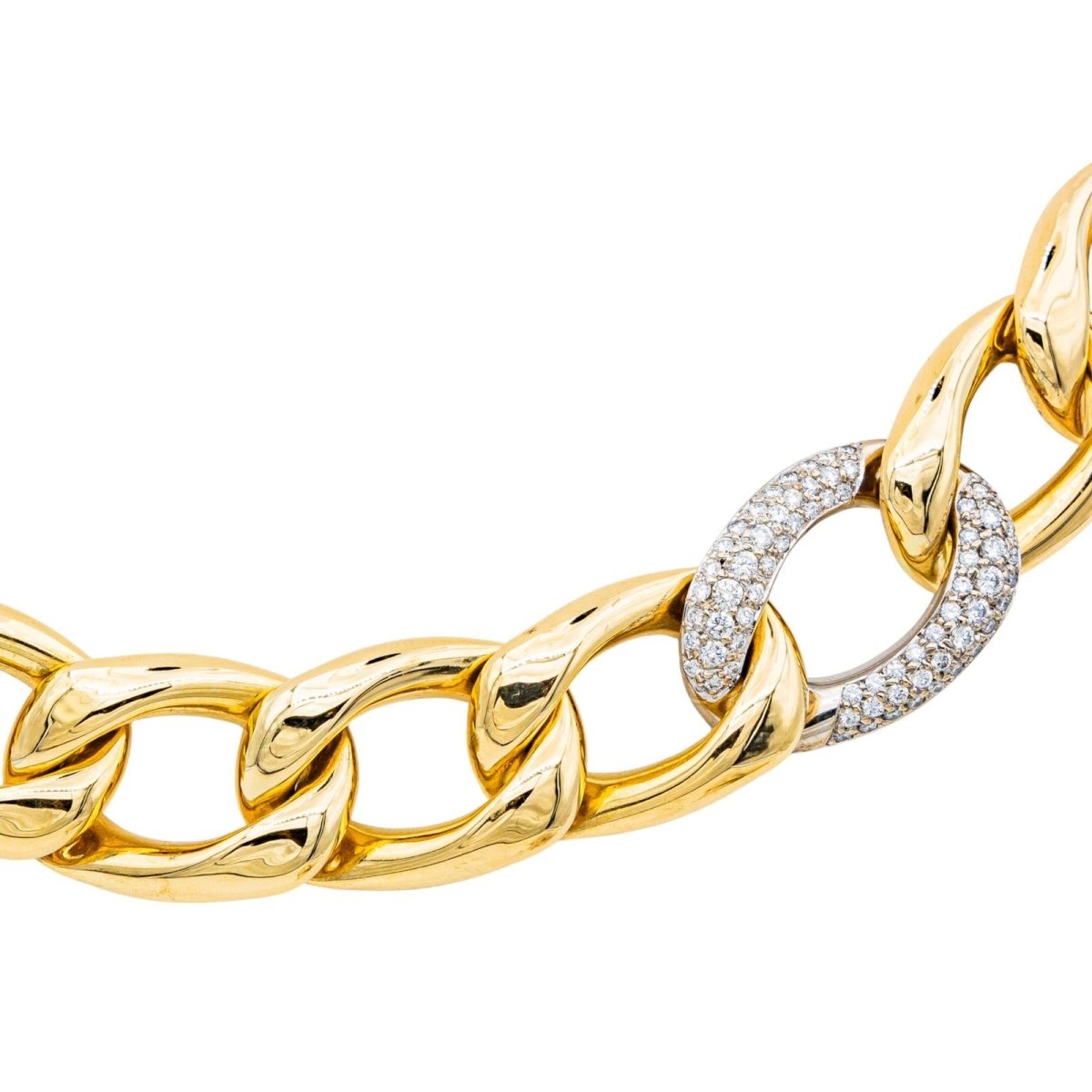 Collier Maille en or jaune, or blanc et diamants - Castafiore