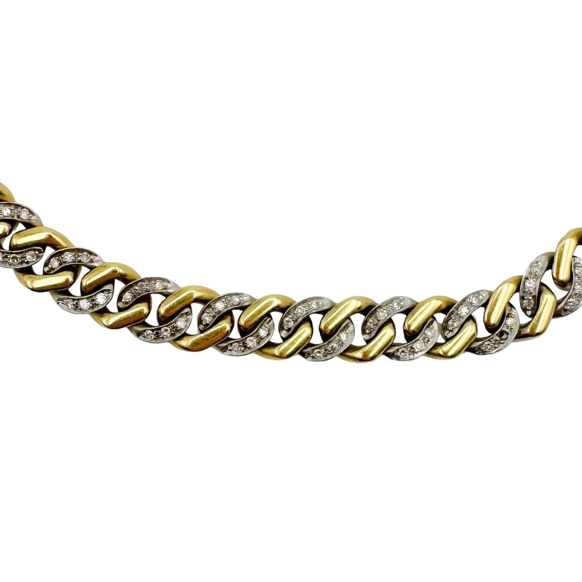 Collier Maille en or jaune, or blanc et diamants - Castafiore
