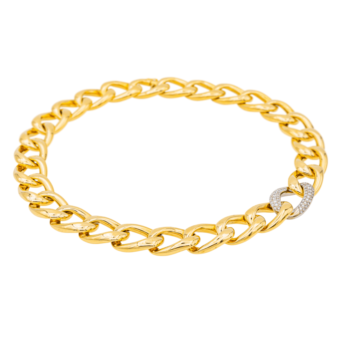 Collier Maille en or jaune, or blanc et diamants - Castafiore