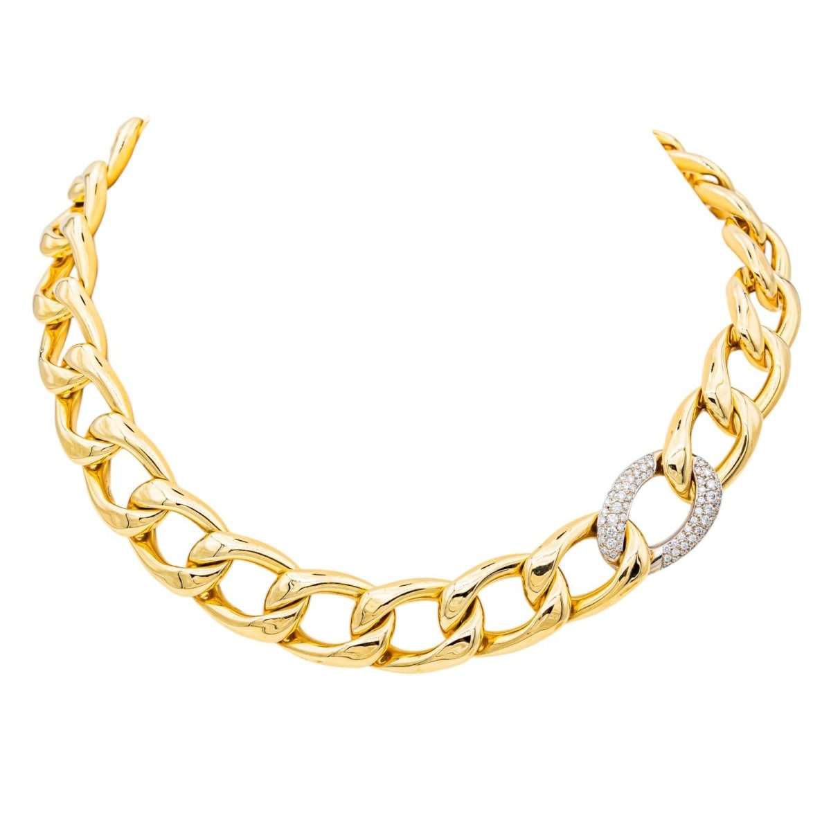 Collier Maille en or jaune, or blanc et diamants - Castafiore