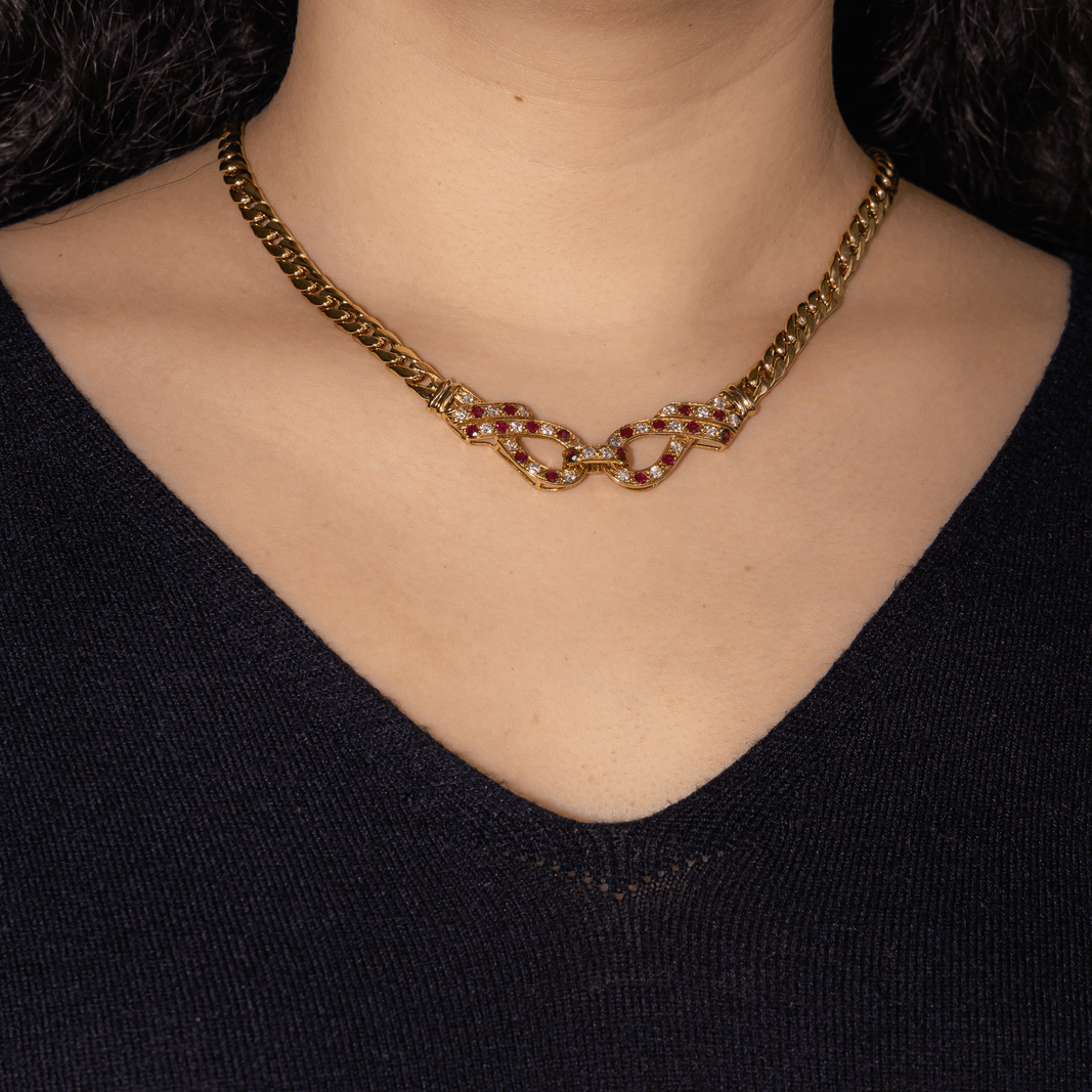 Necklace Yellow gold diamond