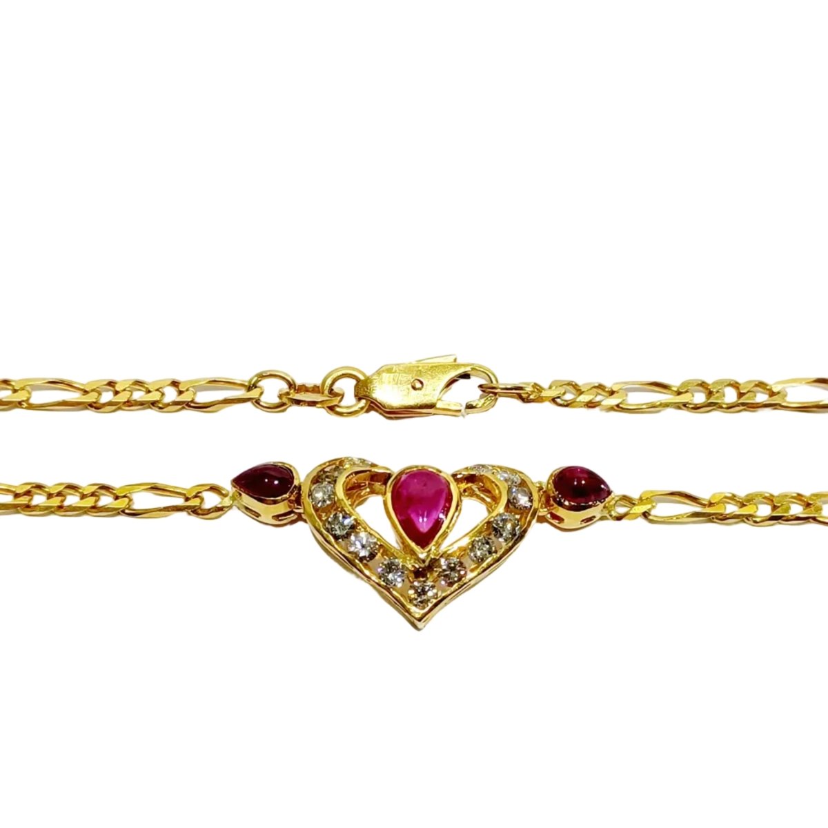 Collier Maille en or jaune, rubis et diamants - Castafiore