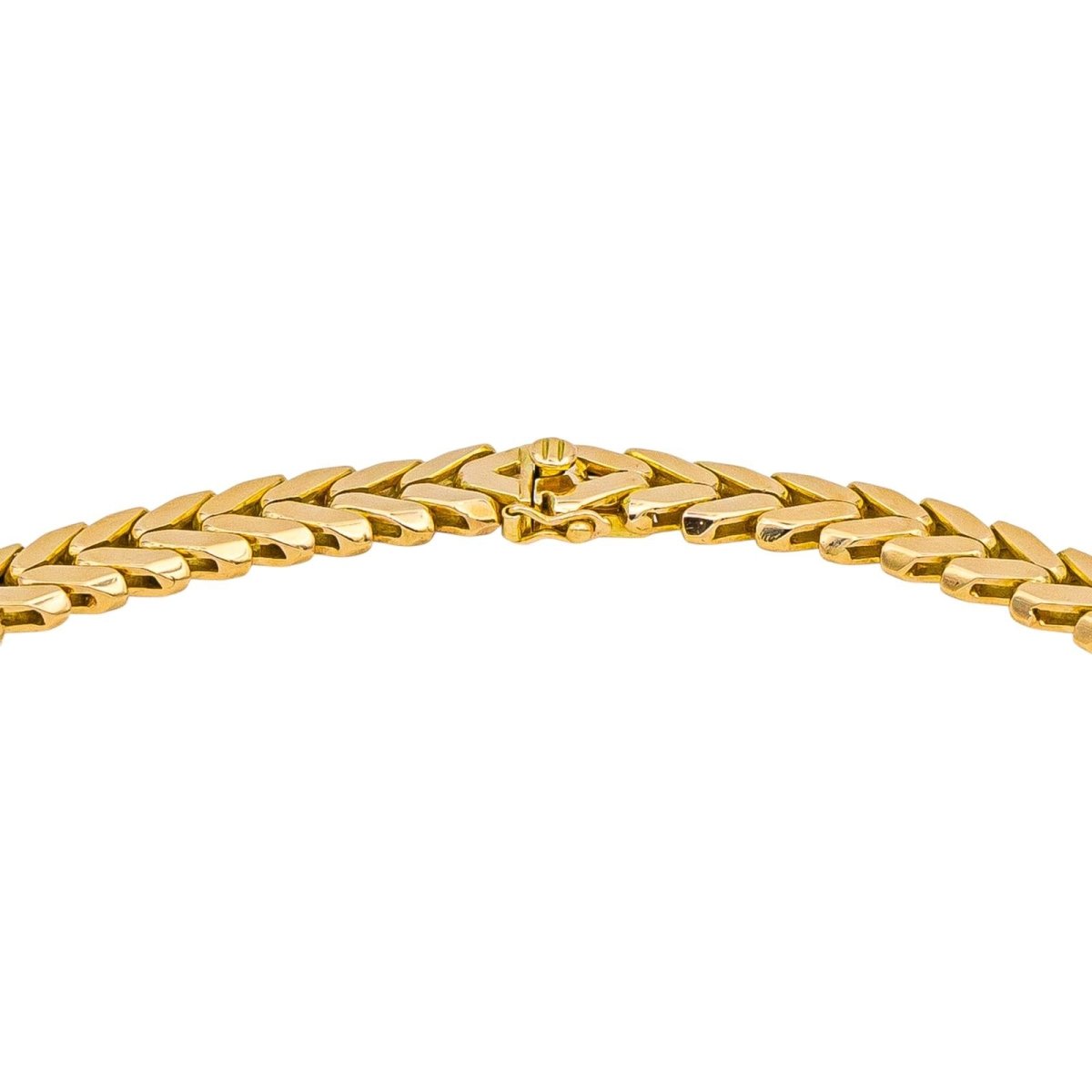 Collier Maille en or jaune, saphir et diamants - Castafiore