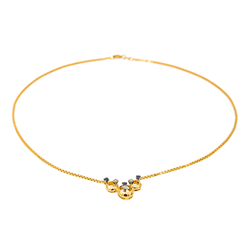 Collier Maille en or jaune, saphirs et diamants - Castafiore