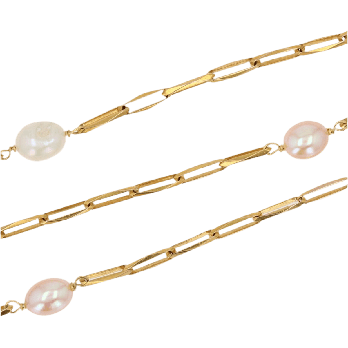 Collier Maille en or rose et perles - Castafiore