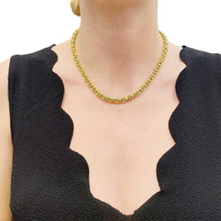 Collier maille fantaisie en or jaune. - Castafiore